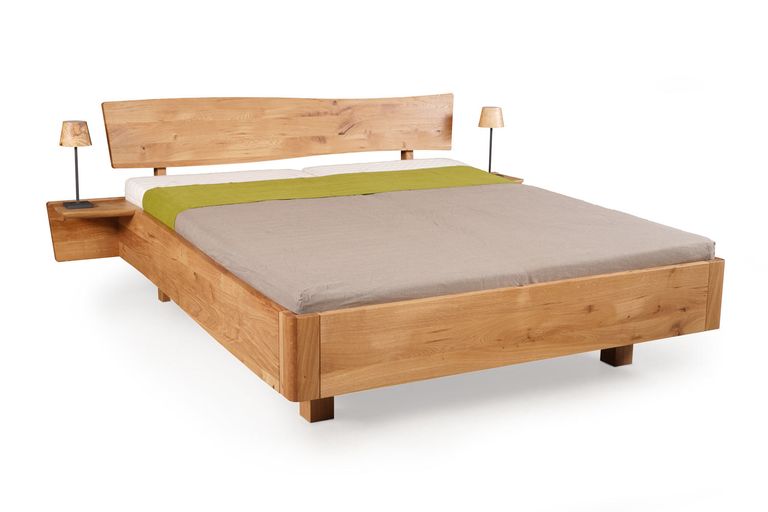 Eiche Massivholzbett Natura